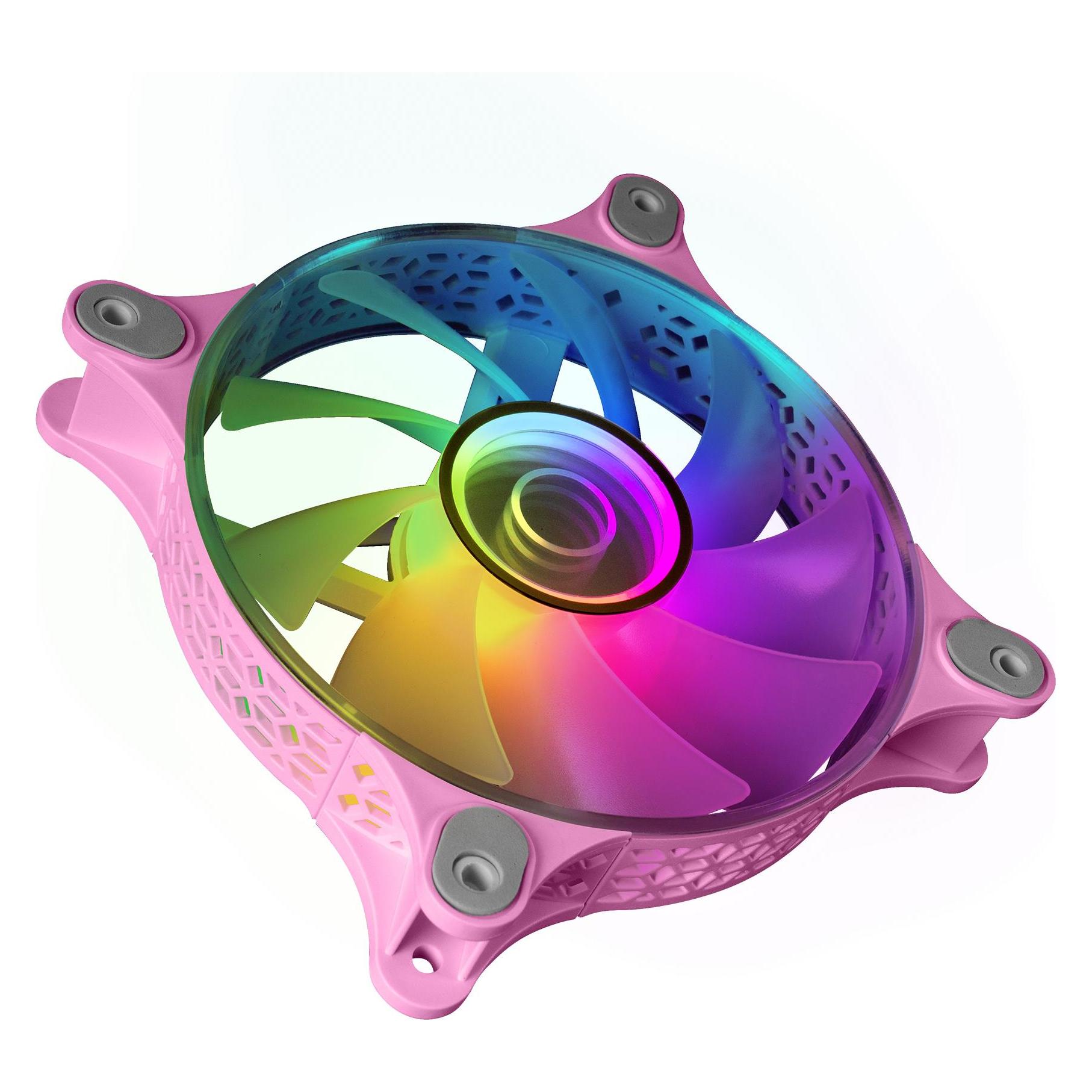 Mars Gaming Ventilateur Boitier Mf-3d RGB - 12cm (Rose) (120 mm, 1x) (MF3DP)