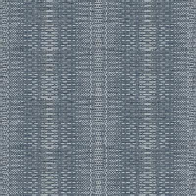 York Wallcoverings Market Stripe Navy Wallpaper