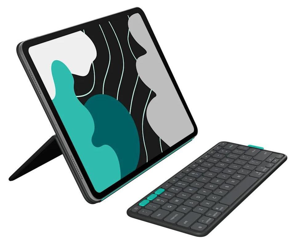 Logitech Flip Folio Bluetooth toetsenbord met QWERTY US-indeling, grijs