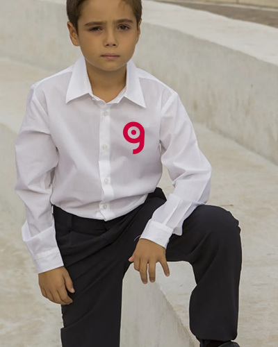 Camicia Mayoral Bambino Azzurra in Cotone con Bottoni Eleganti Personalizzate o neutre GP Italia