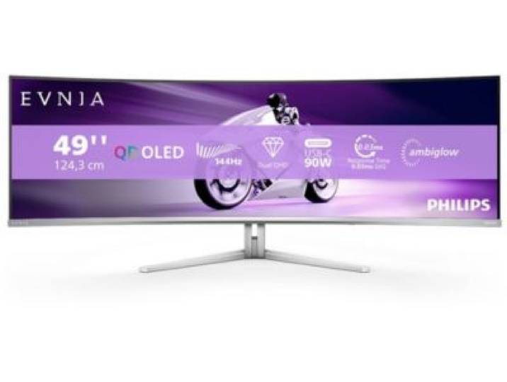 Philips - Ecran Pc Gamer Evnia 49m2c8900l 49 Incurvé Qhd 144hz Qd-Oled Hdr 400 Hdmi 2.1 Ambiglow