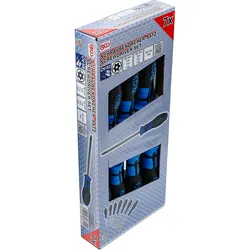 BGS Schraubendreher-Satz T-Profil (für Torx) mit Bohrung T10 - T40 7tlg. - 7841