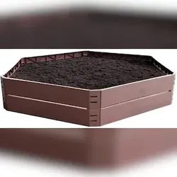 P. IVY Blumenbeet | 6-teilig| 6 Teile x 132x25 cm | Garten oder Balkon | Braun | 250 Liter Volumen