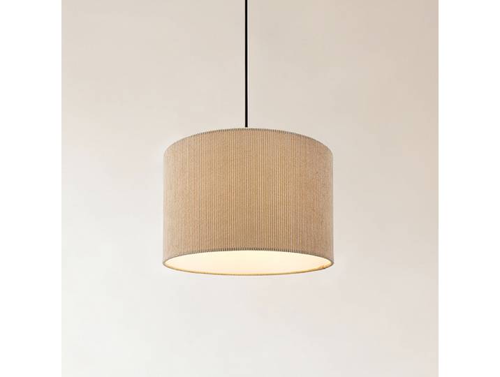 Pendelleuchte Coning Rund Ø 30cm Braun 1 Samt Glühlampe E27