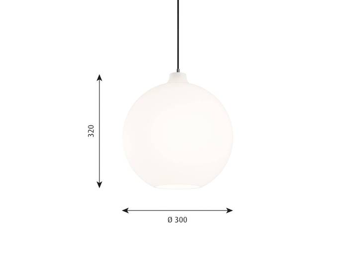 Louis Poulsen Glas Hängelampe Wohlert, dimmbar, weiß / opal, für Wohn- / Esszimmer, Glas, Design, Pendelleuchte