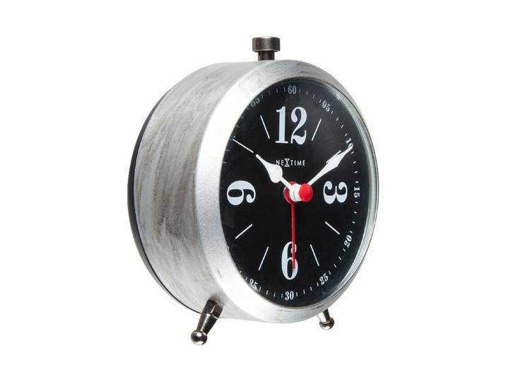 NexTime Wecker Harvey schwarz/silber