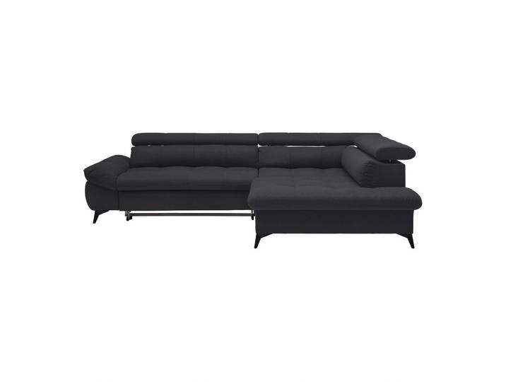 Ecksofa ALBERTO Chenille Schwarz