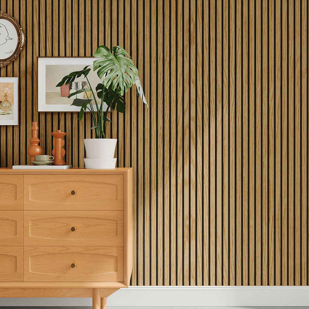 Ebern Designs 60cm Reclaimed Wood Wall Paneling (4 pack) Oak 60cm H