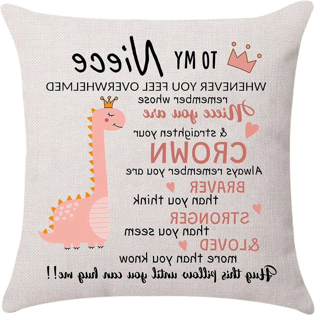 Kussenhoes Nichtje Decoratiehoes met Tekst Vierkant Meerdere Kleuren