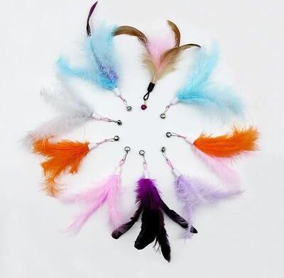 Uplift Essentials Interactive Plush Feather & Bell Teaser Refill Set (10 Pack) Interactive Plush Feather & Bell Teaser Refill Set (10 Pack)