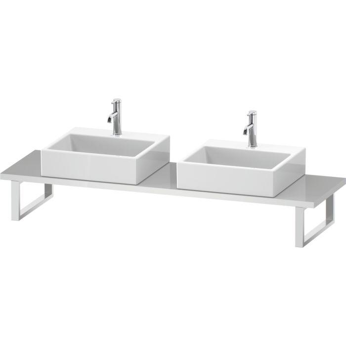 Duravit DuraStyle Konsole DS105C03535 für Aufsatzbecken, 2 Ausschnitte, Stärke 3 cm, Eiche terra