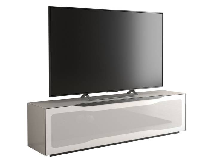 Munari TV-Lowboard RAVENNA, Weiß, Glas
