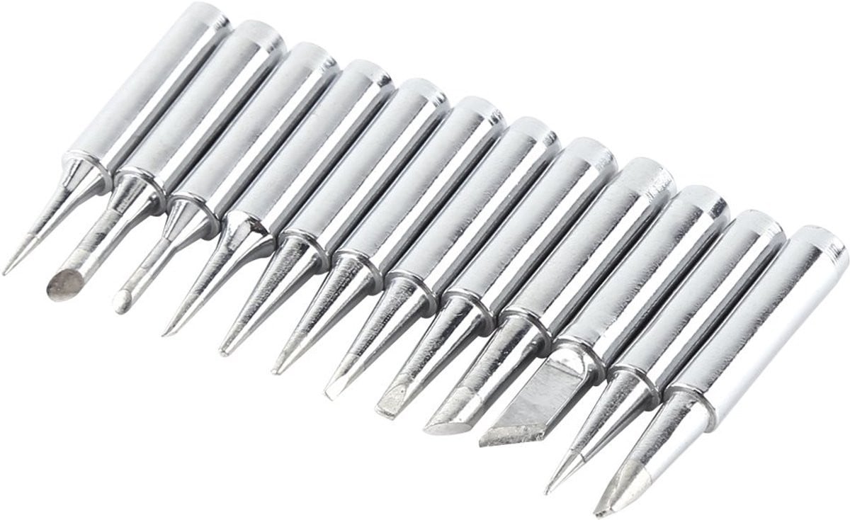 900 MT Loodvrije Soldeerpunten, Pak van 12 stuks voor soldeerbouten 936, 937, 938, 969, 8586 en 852D