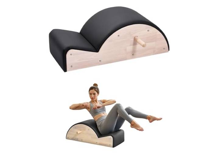 VEVOR Correcteur de Colonne Vertébrale Pilates\, Arc Pilates en Bois d'Hévéa\, Accessoire d'Entraînement de Yoga\, Exercices de l'Équilibre\, de l'Étirement et Renforcement du Tronc\, pour Gym Domicile