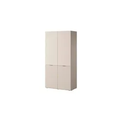 Drehtürenschrank 101 cm breit  ¦ beige ¦ Maße (cm): B: 101 H: 200