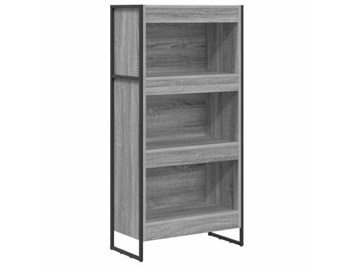 HGFDVCMR Standregal Graues Sonoma 60x30x121 cm Holzwerkstoff 3 Fächer Stabiles Industrie Design Regal für Wohnzimmer und Büro. Bietet praktischen Stauraum auf drei offenen Ebenen.