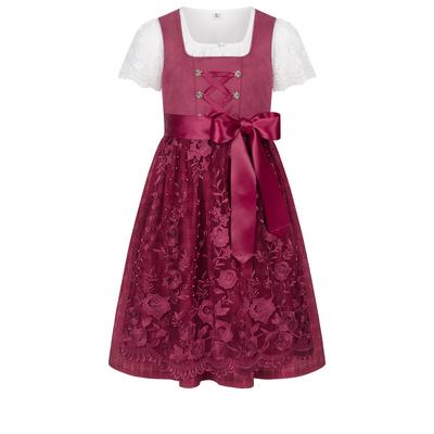 Dirndl NÜBLER "Kinderdirndl Gundi", Mädchen, Gr. 140, EURO, lila (beere), Obermaterial: 100% Polyester PES., Kleider