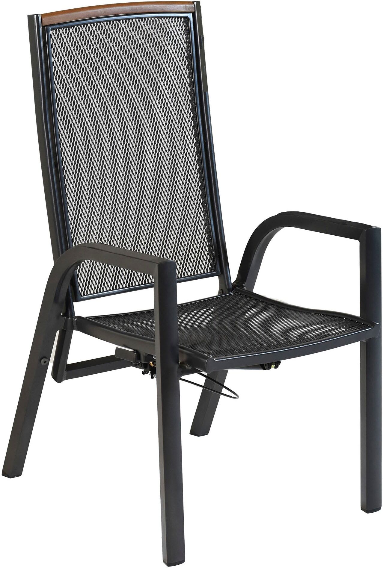 Garten-Essgruppe MERXX "»Tilos«", grau (graphit, graphit, graphit), Bezug: 100% Polyester, Sitzmöbel-Sets, Garten-Essgruppe, Rückenlehne verstellbar durch Gasdruckfeder