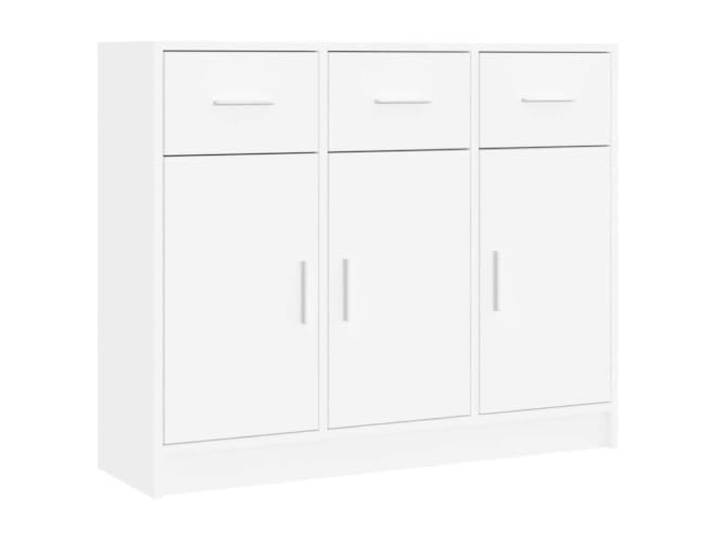 HGFDVCMR Sideboard Weiß 91 x 28 x 75 cm Holzwerkstoff Anrichte Vielseitiges Buffet mit Türen für Wohnzimmer und Flur. Bietet geschützten Stauraum sowie Fläche für Ihre Dekoration.