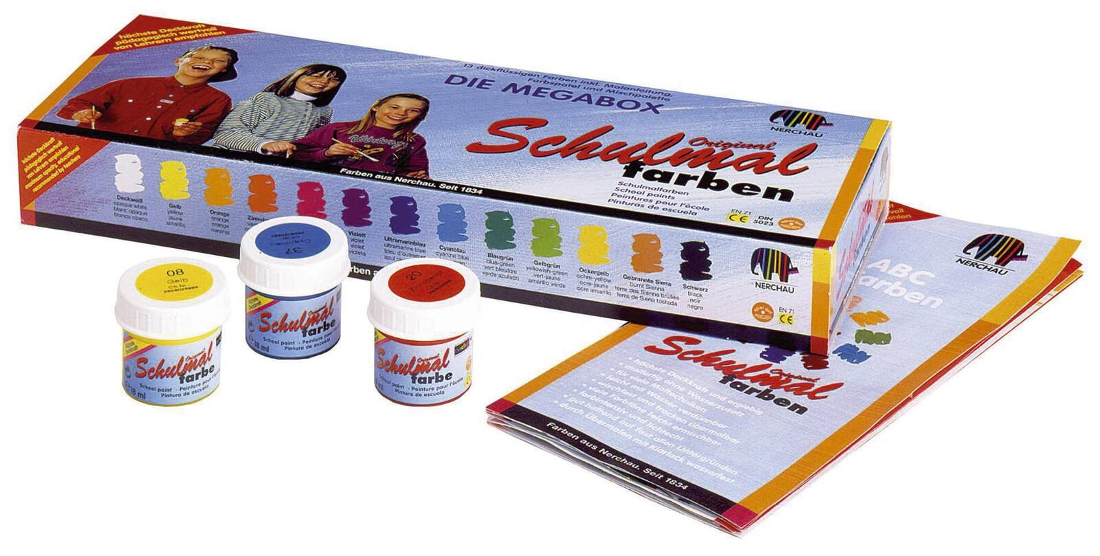 nerchau Schulmalfarbe 13x 18,0 ml K109813