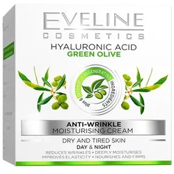 Feuchtigkeitsspendende Anti-Falten-Creme Hyaluronsäure + Grüne Olive