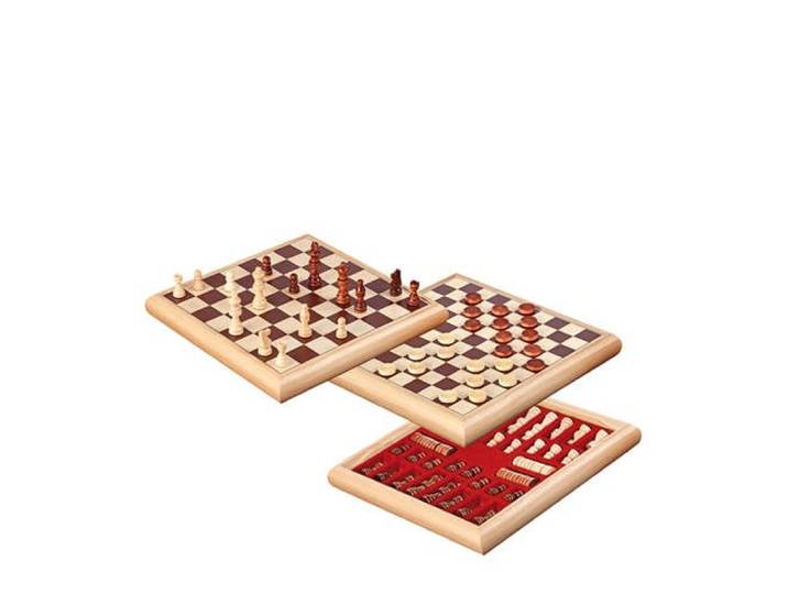 Philos Houten schaak-dam set 32x32cm