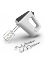 Krups 3 MIX 4000 Handmixer Weiß Mixen Leiter 450 W 95 mm 5 Geschwindigkeiten Turbo-Funktion Auswurf-Taste (GN4001)