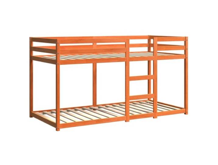 vidaXL Etagenbett Wachsbraun 90x200 cm Massivholz Kiefer