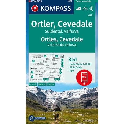 KOMPASS Wanderkarte 077 Ortler, Cevedale, Suldental, Valfurva / Ortles, Val di Solda, Valfura 1:25.000, Sonstige von , KOMPASS Freytag & Berndt,