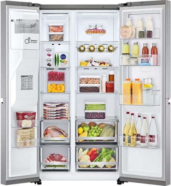 Lg Amerikanerkøleskab 179 Cm Høj, 635l, Grå