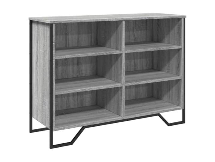 KGFHERENB Sideboard Grau Sonoma 101x35,5x74,5 cm Kommode Anrichte Modernes Sideboard aus Holzwerkstoff mit Metallbeinen und Türen für Wohnzimmer und Schlafzimmer.