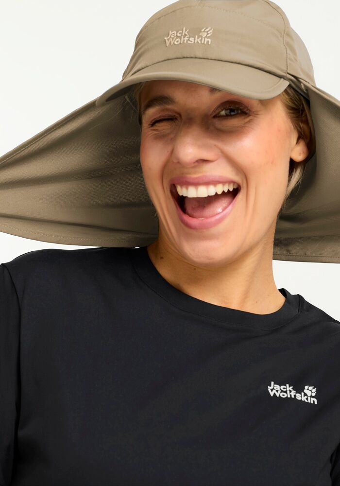Baseball Cap JACK WOLFSKIN "CANYON CAP", Gr. M, beige (hazelwood), Polyester, Caps Baseball Cap hazelwood M