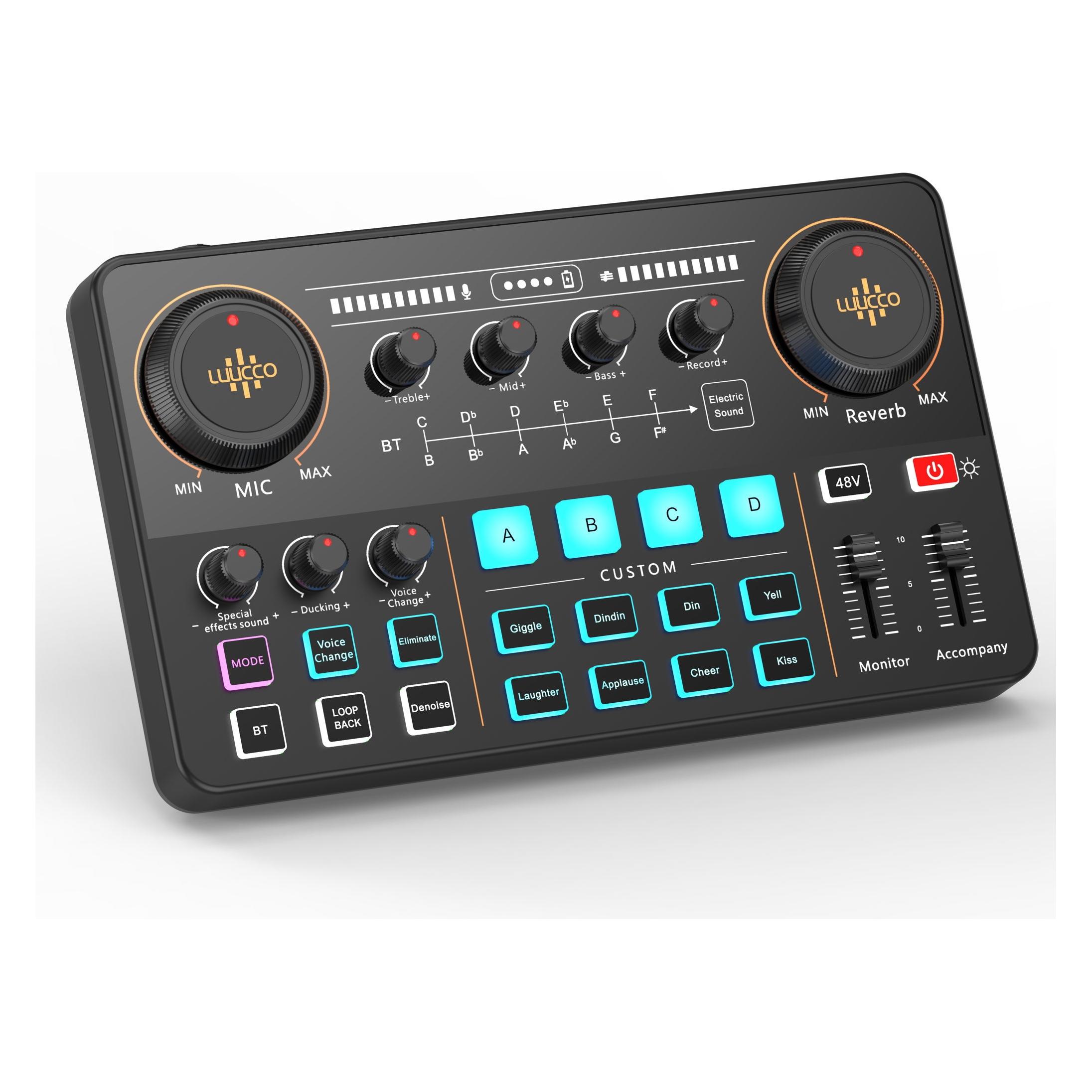 Ulanzi Konsola Kontroler Transmisji Do Studia Mikser Audio Streaming Podcast Vlog / Mi-2 (Studio- und Livemixer) (LUUCCO)