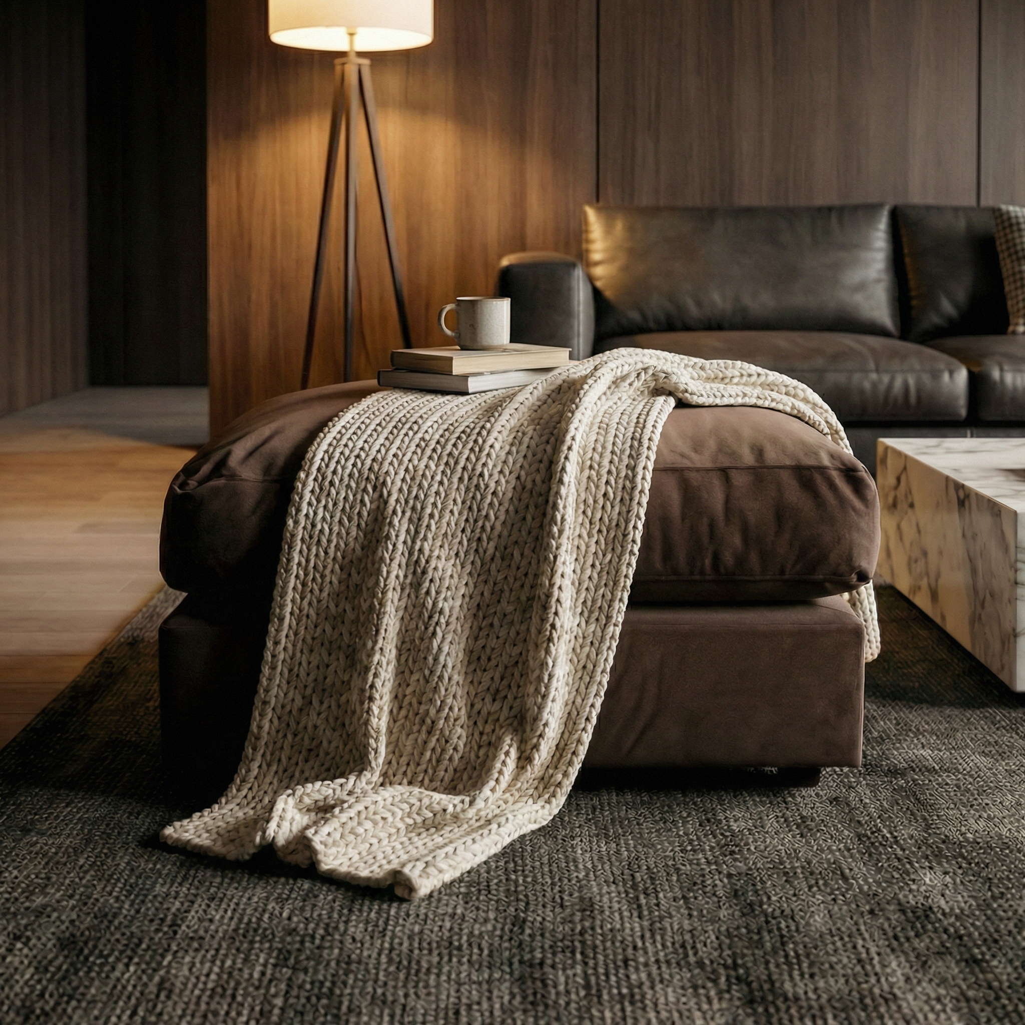 Sofa Style Hampshire Modular Footstool in Cocoa