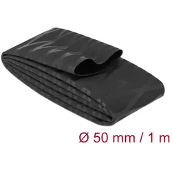 DELOCK Schrumpfschlauch X-Muster rutschfest 1m x 50mm Black