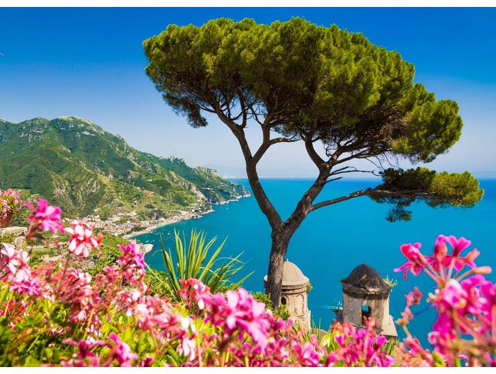 Fototapete PAPERMOON Campania Amalfi Coast , bunt, B:2,5m L:1,86m, Vlies, Tapeten, Fototapete