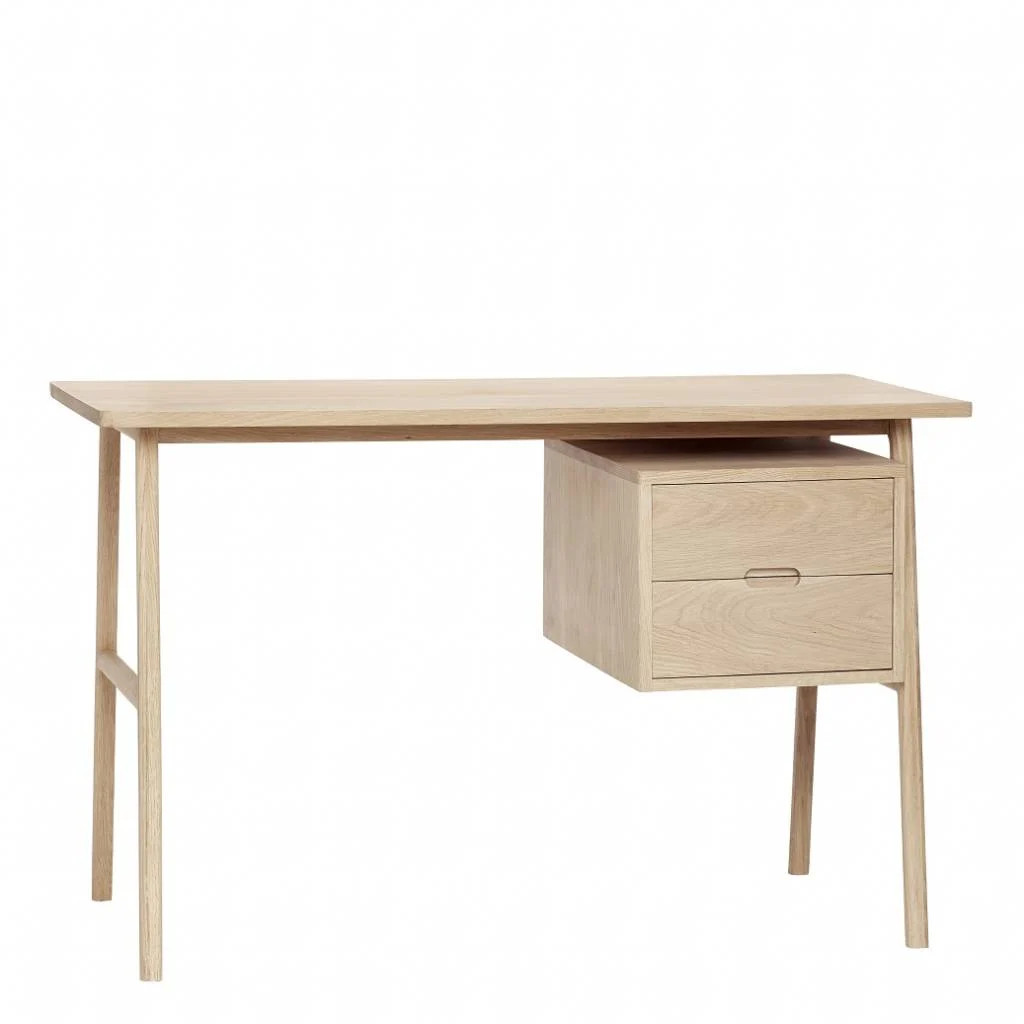 Hubsch Bureau met 2 opberglades van hout