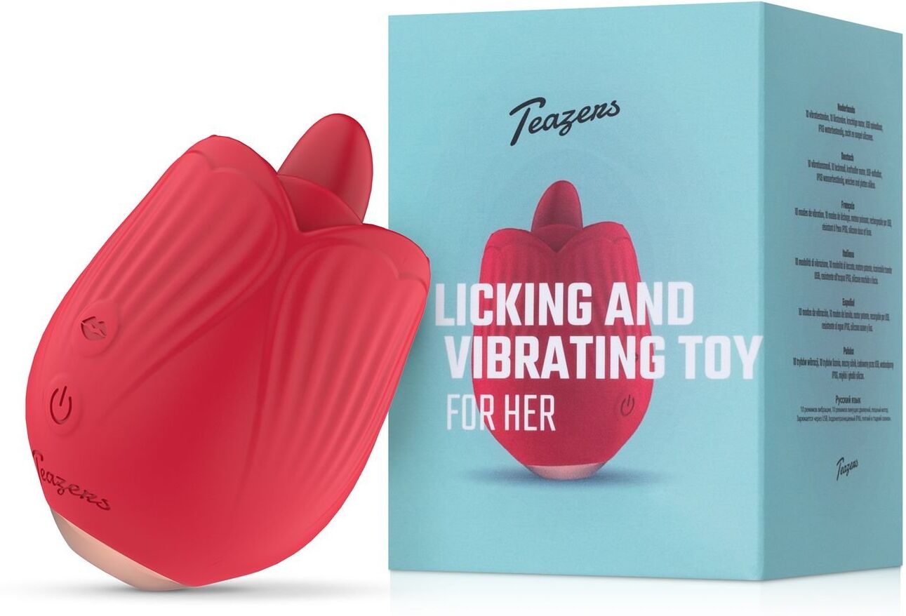 Vibromasseur Teazers Rose - Léchage et vibration