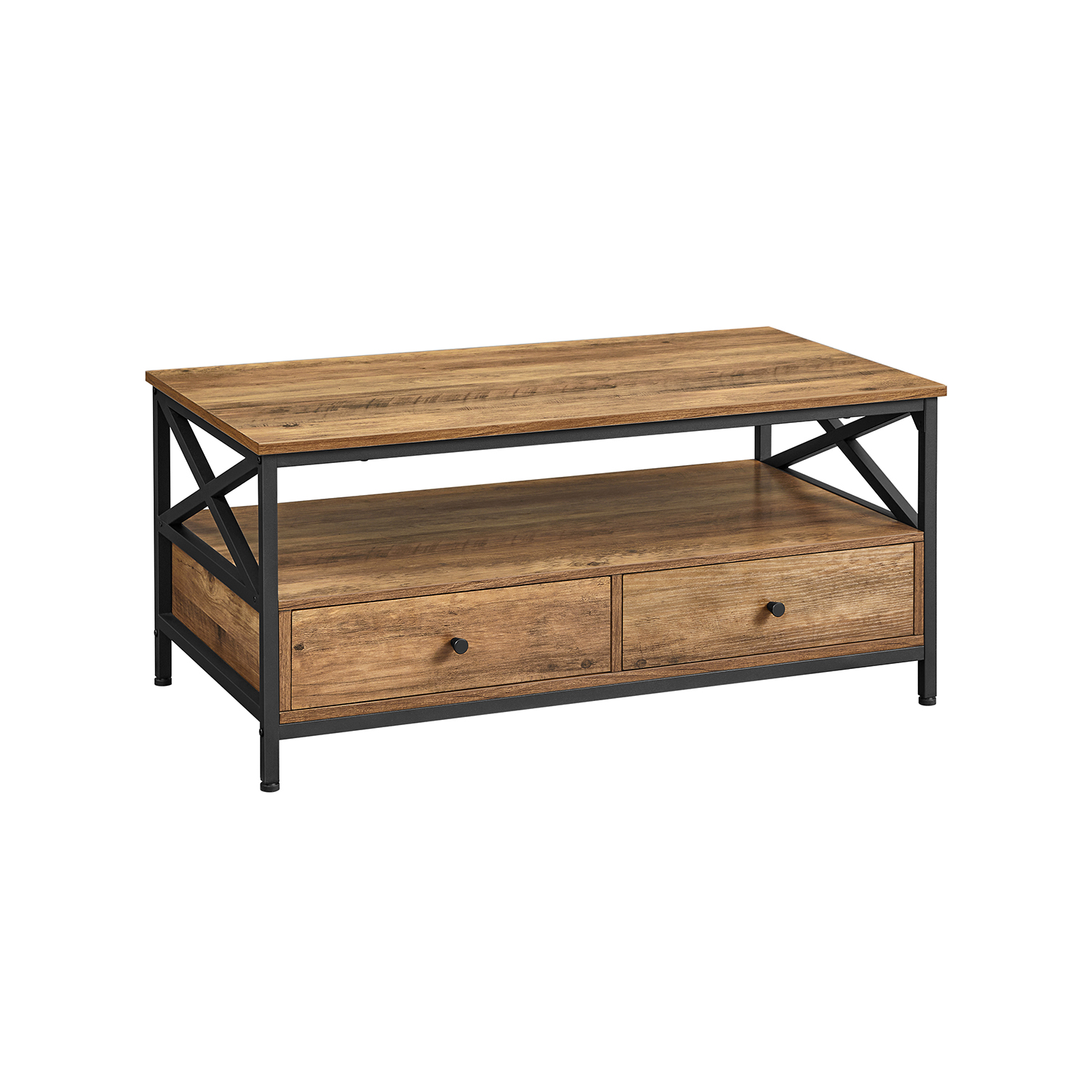 VASAGLE Couchtisch mit Schubladen LCT201B41