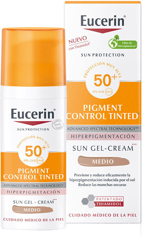 Eucerin Sun Protection pigment control gel-crema color SPF50+ #medium