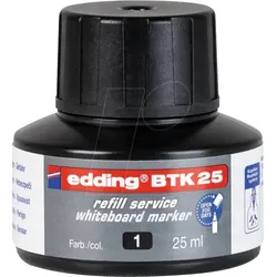 EDDING BTK25001 - Nachfülltinte, Whiteboardmarker, BTK 25, schwarz
