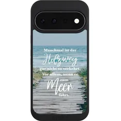 Nivocase Handyhülle für Google Pixel 11 Hülle NIVOpure Case Schwarz Statement Strand Spruch (Google Pixel 11), Smartphone Hülle, Schwarz