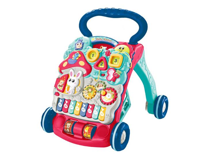 Lauflernwagen Spielzeug multifunktional rot/blau