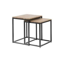 Höffner Home Couchtisch 2er Set  Hank , holzfarben