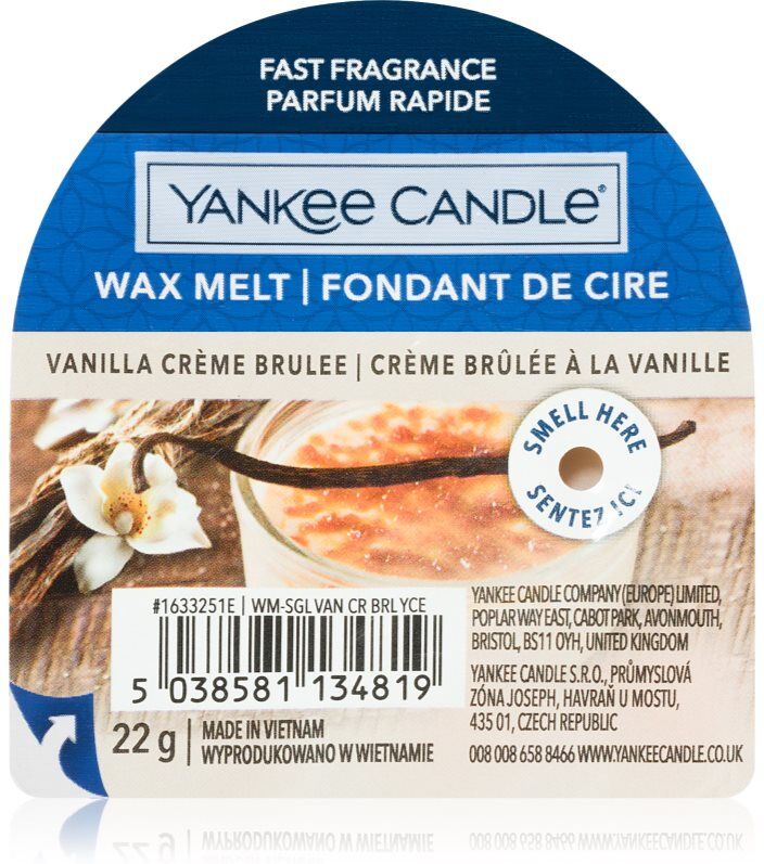 Yankee Candle Vanilla Crème Brûlée wax melt 22 g