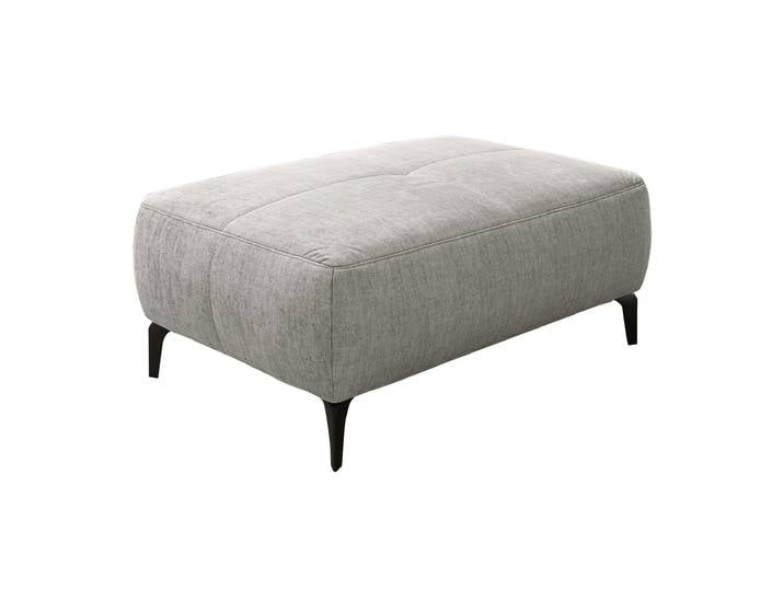Hocker Sitzhocker 79 x 111 cm hellgrau Veloursbezug - SALO