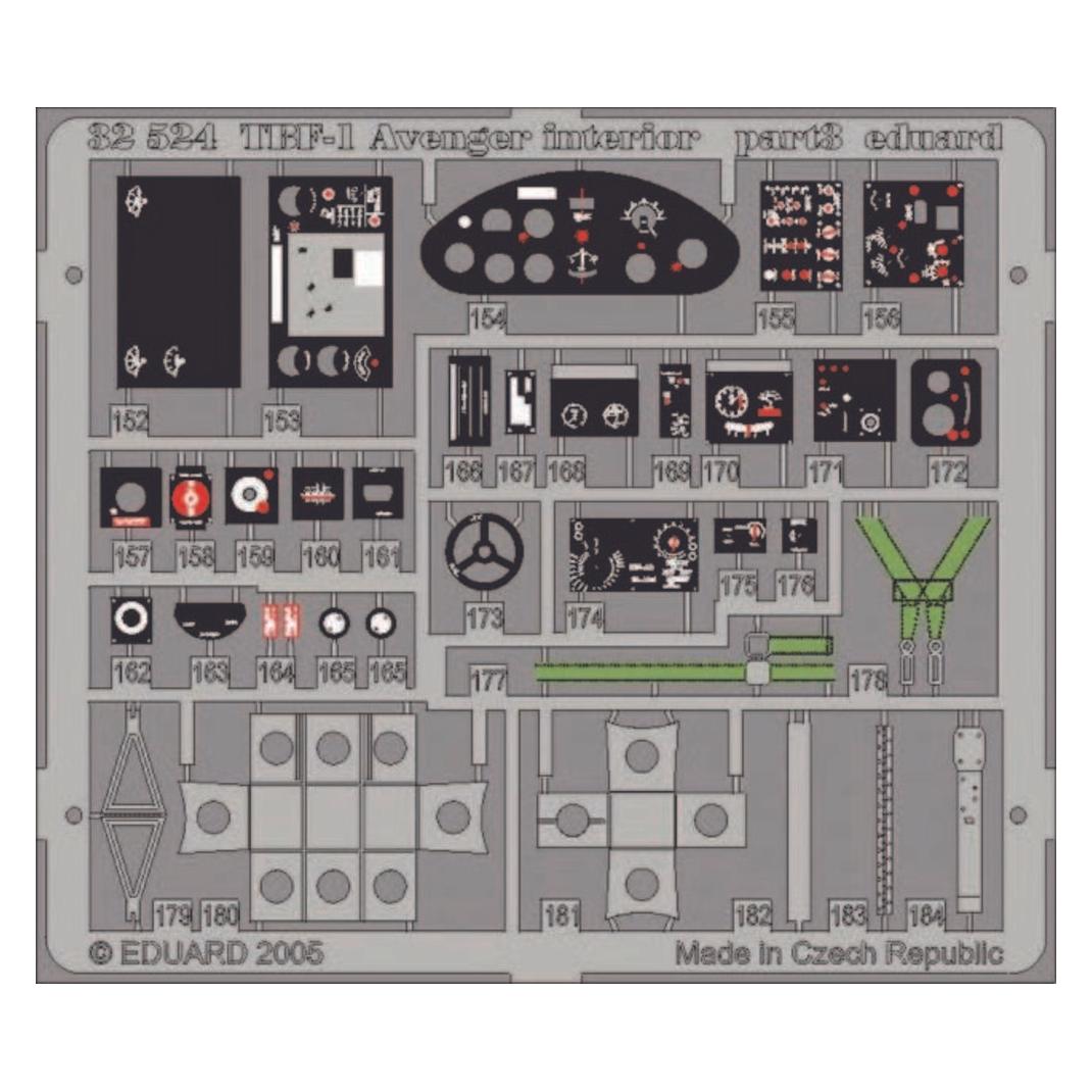 Eduard TBF-1 Avenger interior (32524)