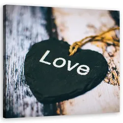 WANDBILD herzholz inschrift liebe