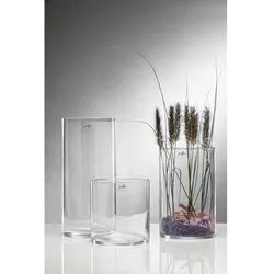 Sandra Rich Dekoglas CYLI Glas zylindrisch rund H. 20cm D. 19cm klar