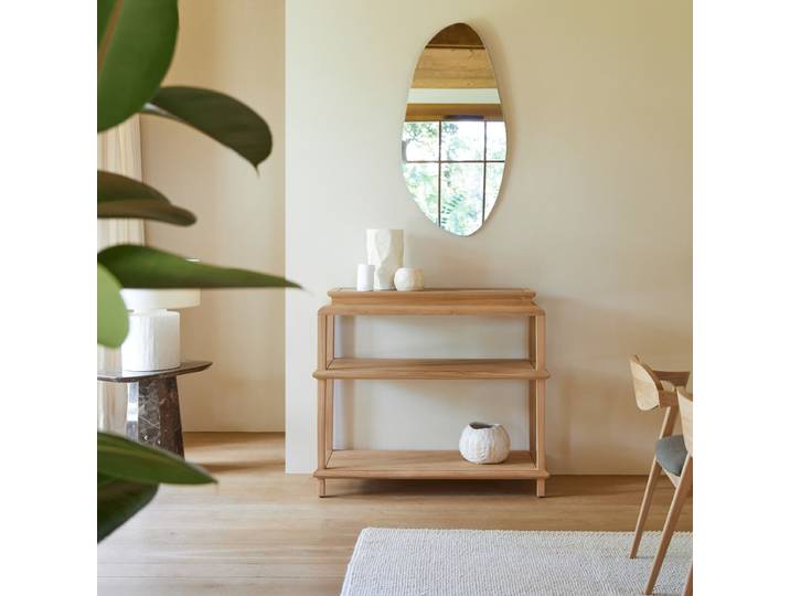 Konsole Achille aus massivem Teakholz 100 cm - Natur